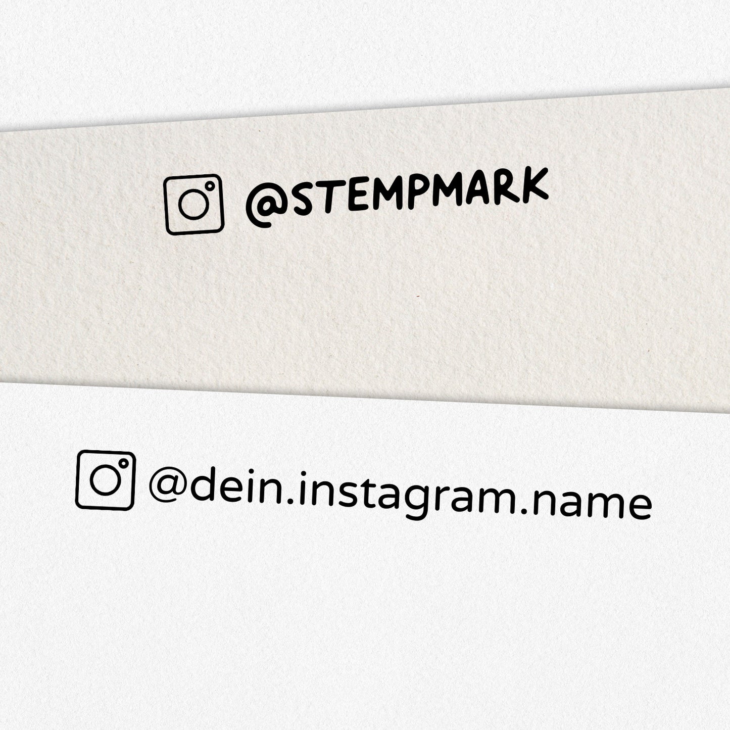 Personalisierter Instagram Stempel als Holzstempel