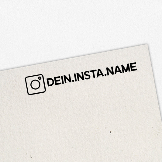 Personalisierter Instagram Stempel als Holzstempel