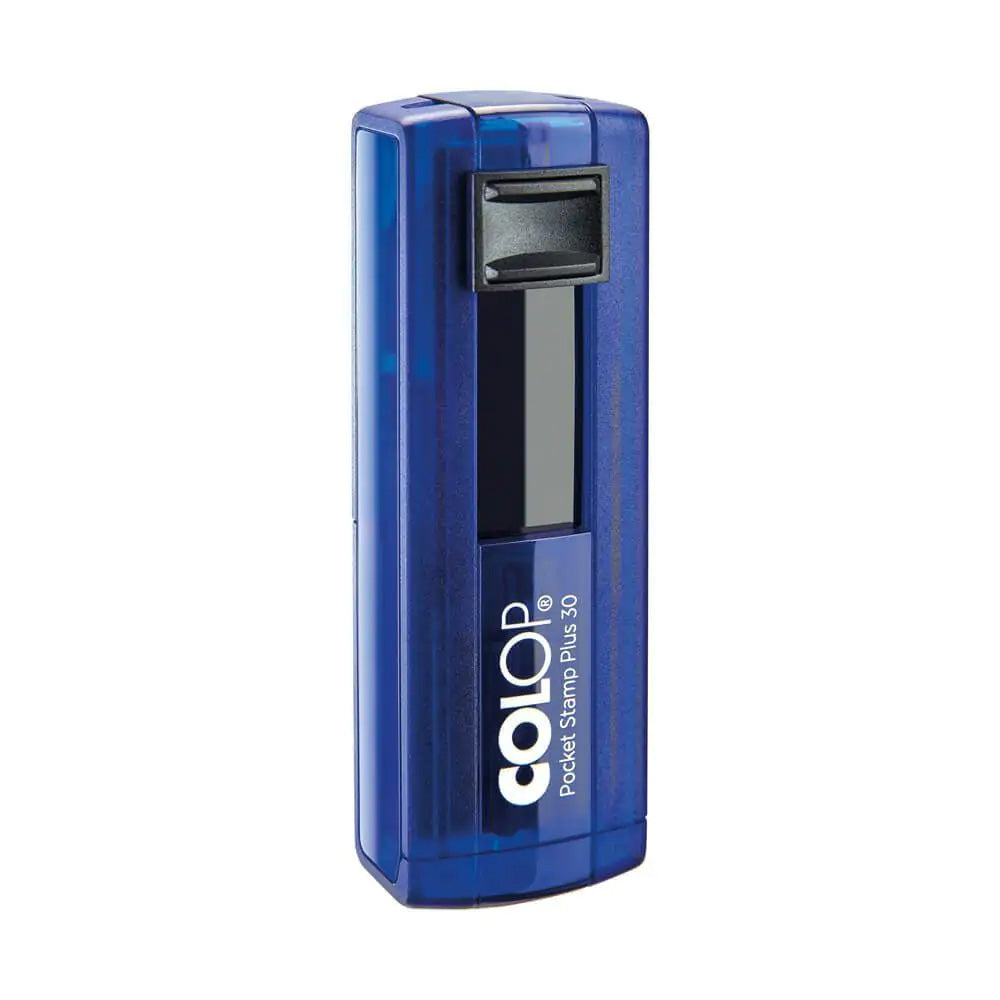 Colop Pocket Stamp Plus 30 - Taschenstempel mit blauem Gehäuse