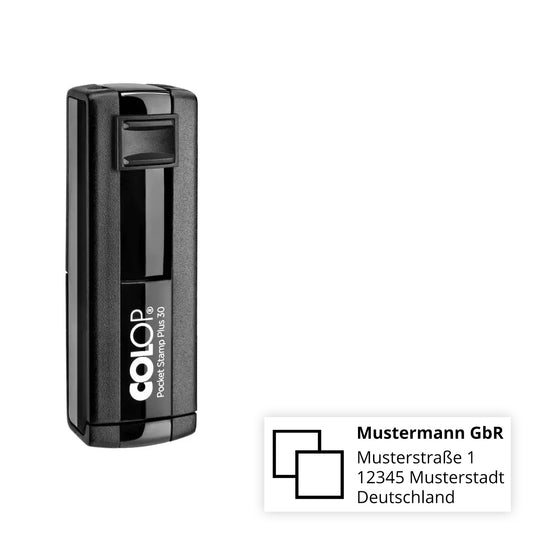 Mobiler Adressstempel mit Logo - Colop Pocket Stamp Plus 30