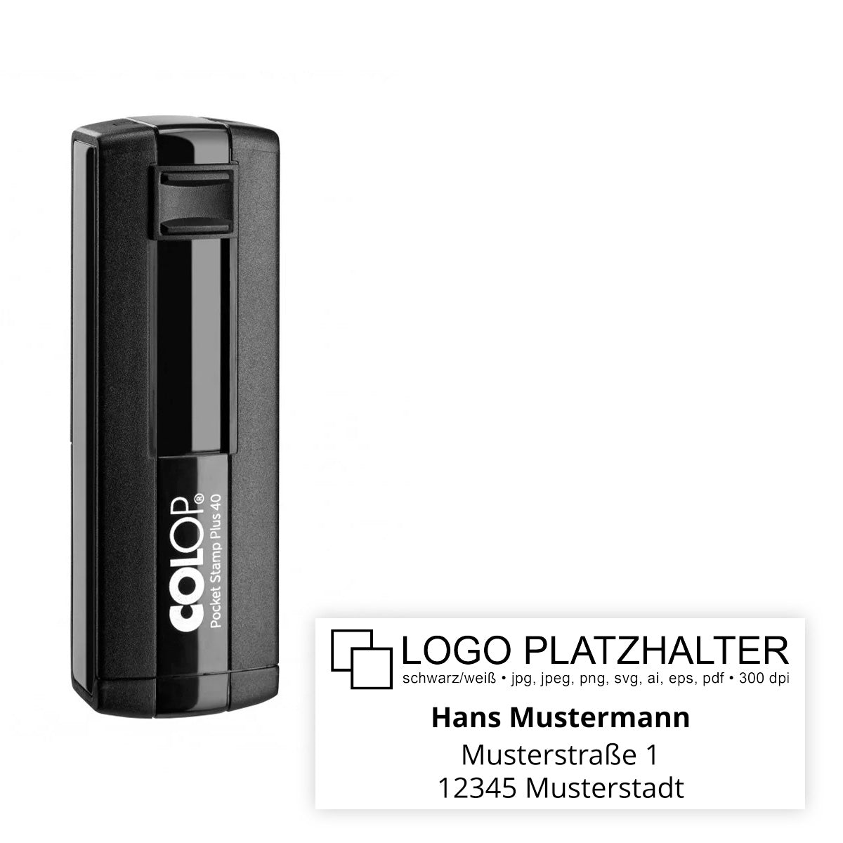 Mobiler Adressstempel mit Logo - Colop Pocket Stamp Plus 40