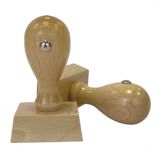 Rechteckiger Holzstempel