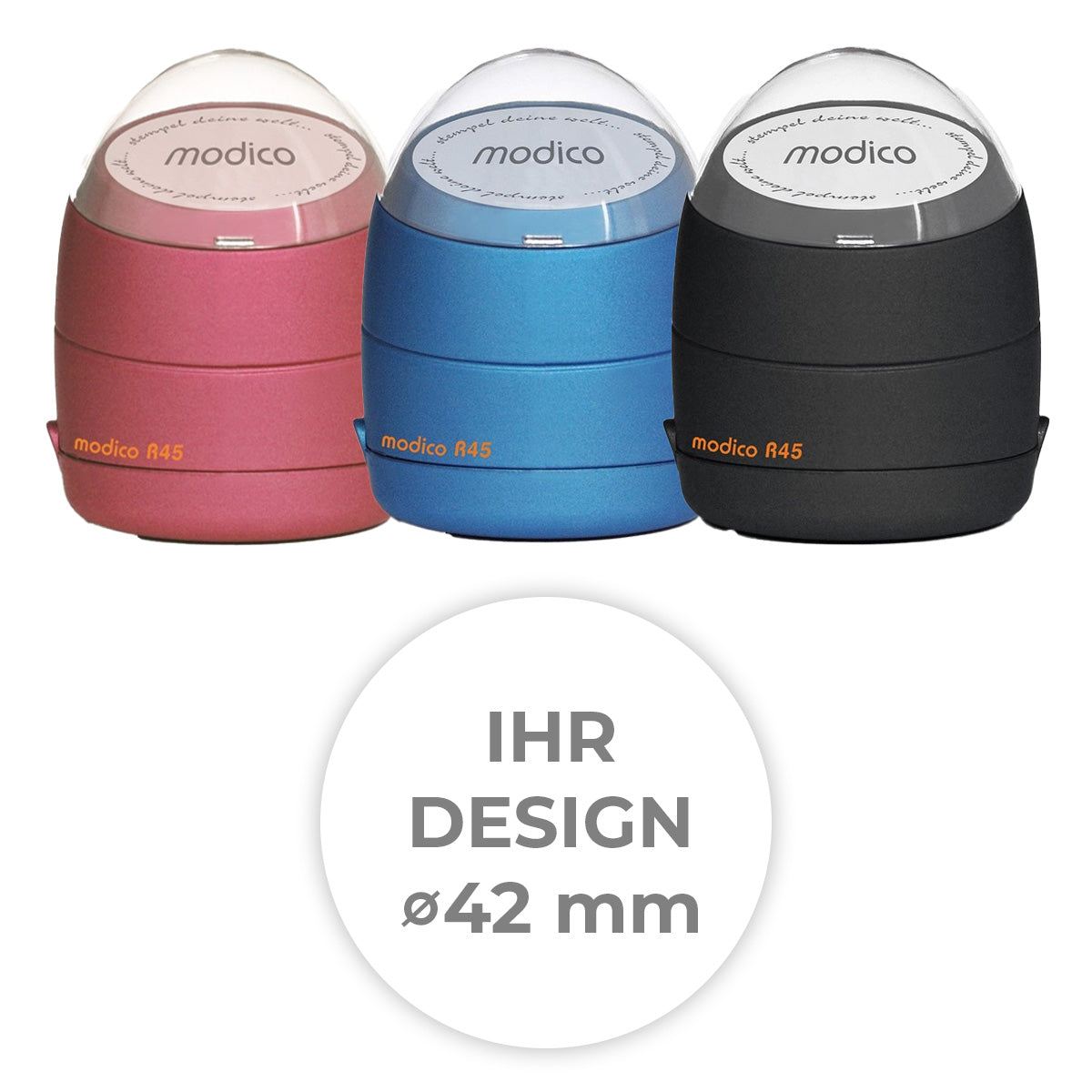 Modico R45 Flashstempel mit eigenem Design