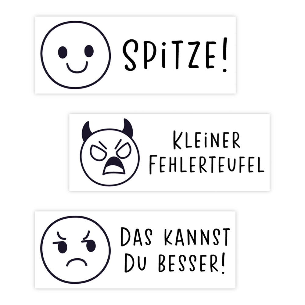 Lehrerstempel mit Emoji und Wunschtext - Trodat Printy 4912