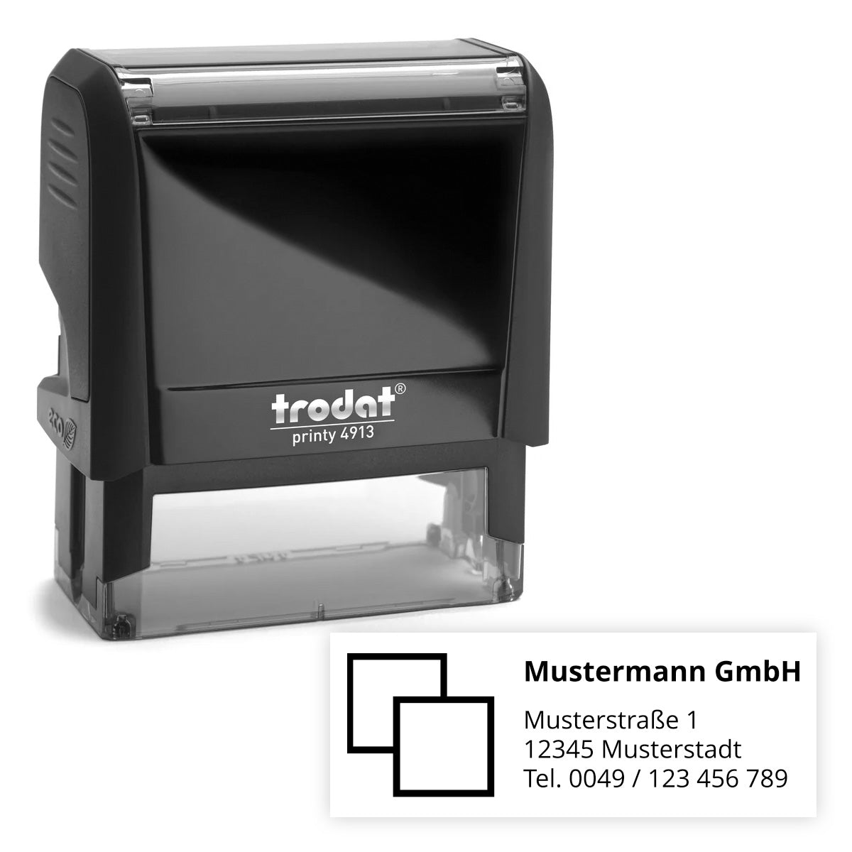 Adressstempel mit Logo - Trodat Printy 4913