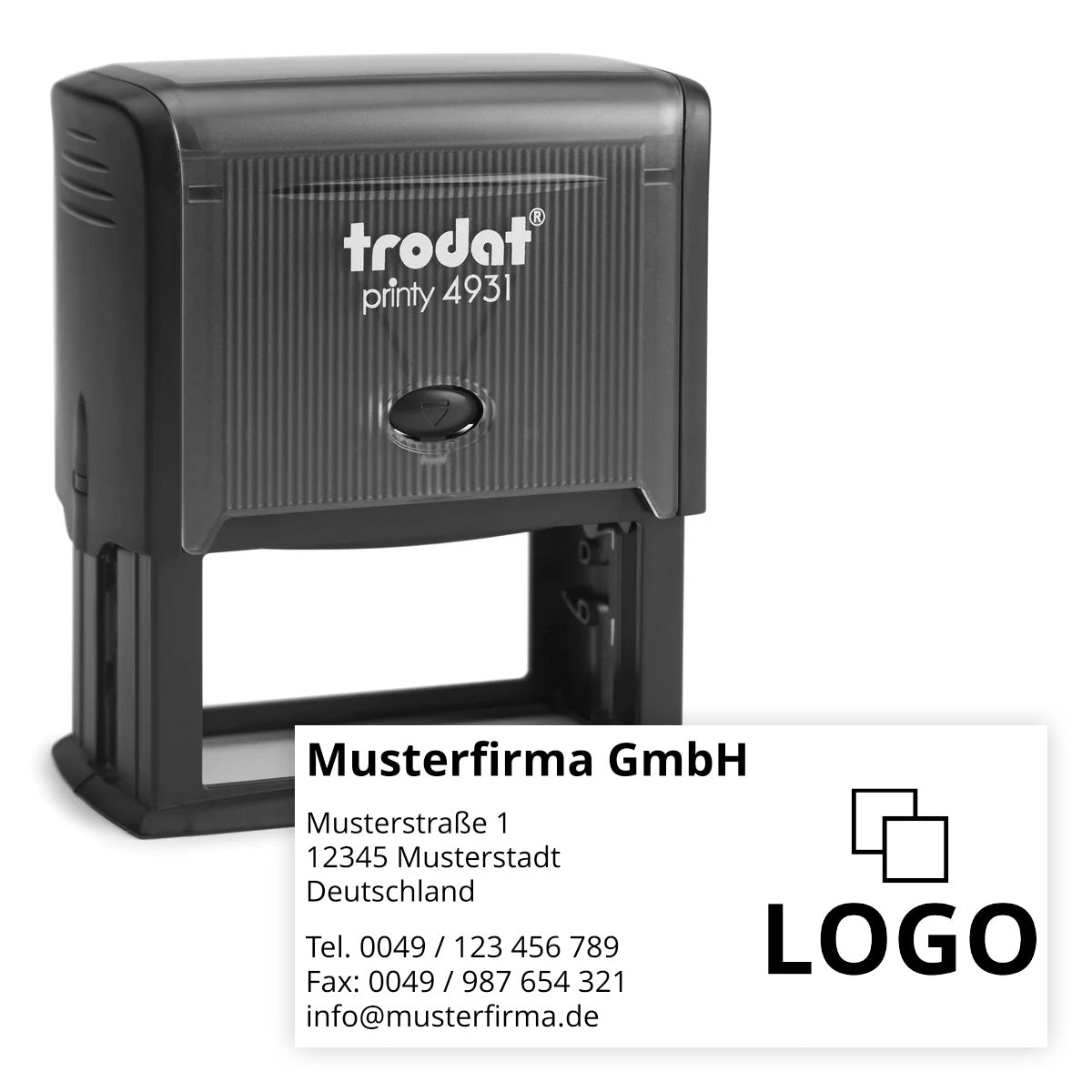 Adressstempel mit Logo - Trodat Printy 4931