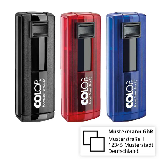 Colop Pocket Stamp Plus 30 - Taschenstempel mit Logo und Adresse
