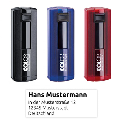 Colop Pocket Stamp Plus 40 - Großer Taschenstempel mit linksbündiger Adresse