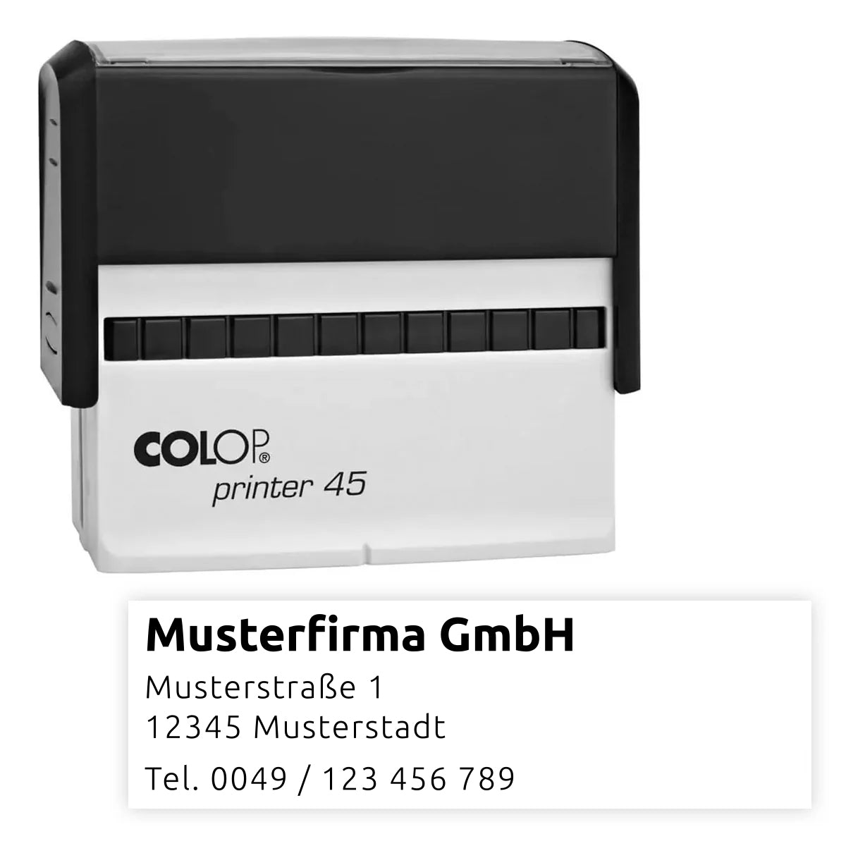 Colop Printer 45 - Breiter Adressstempel mit linksbündiger Adresse