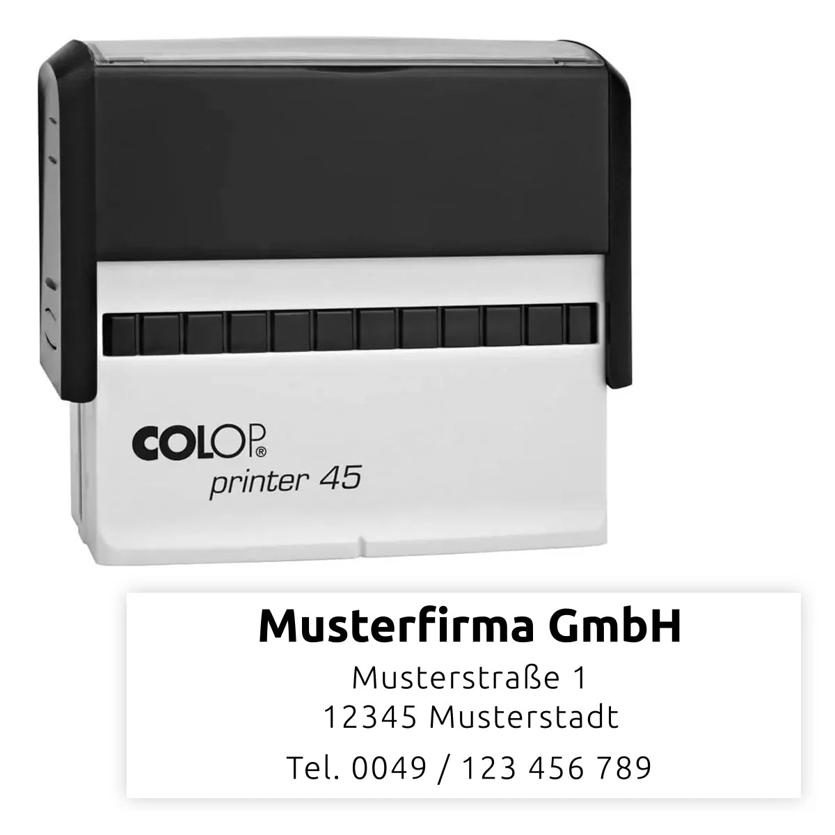 Colop Printer 45 - Breiter Adressstempel mit zentrierter Adresse