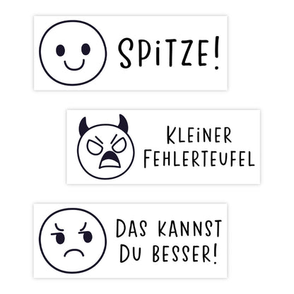Lehrerstempel mit Emoji und Wunschtext - Trodat Printy 4912